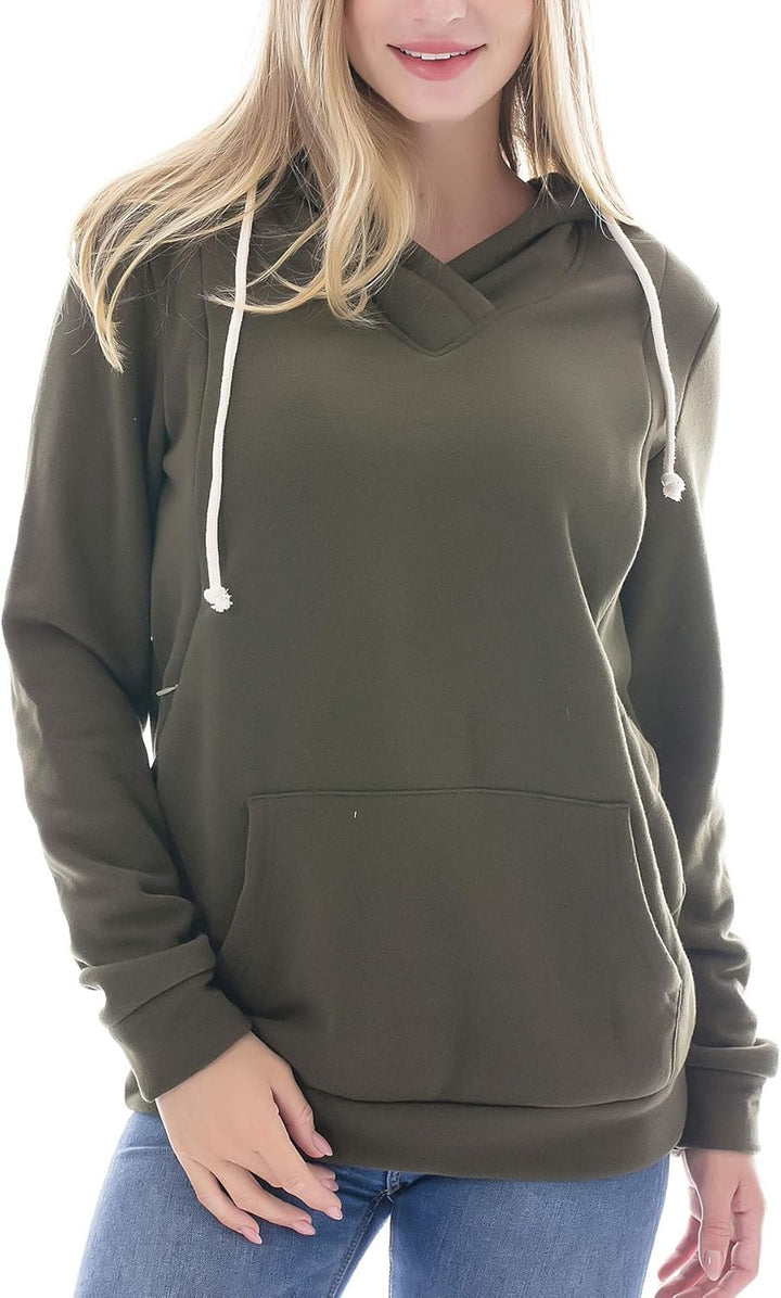 Smallshow Stillanzug Mutterschaft Fleece Stillpullover Stilloberteil Umstandsmode Hoodie Sweatshirt