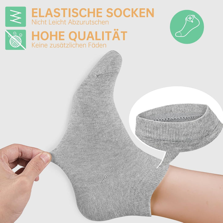 FALARY Sneaker Socken Herren & Damen bio Baumwolle 12 Paar Sneakersocken Kurze Socken Sportsocken Ha