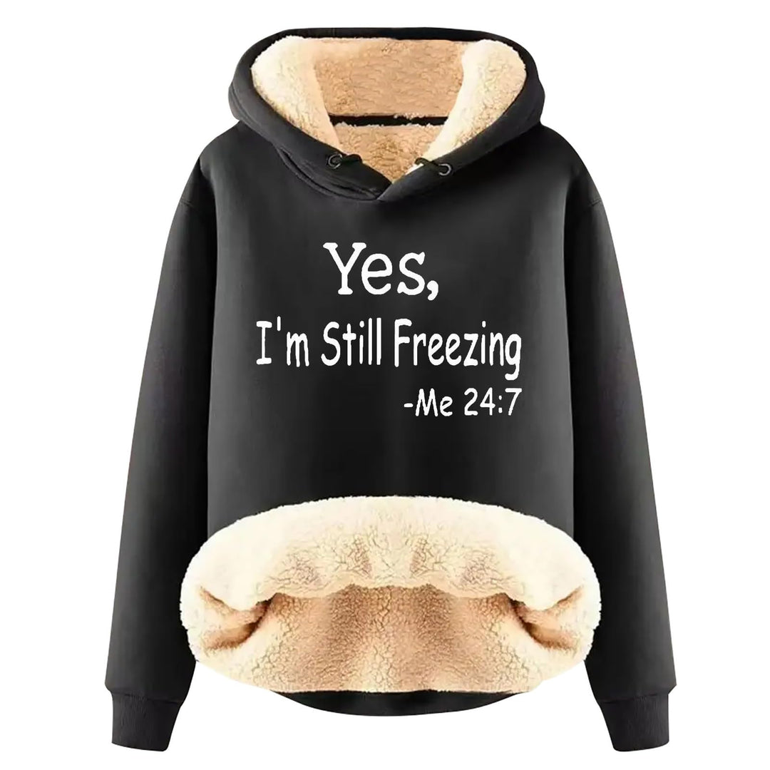 EMATOP Hoodie Damen Fleece Gefütterte Sweatshirt Winter Warm Pullover mit Kapuze Fleecepullover Kusc