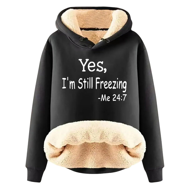 EMATOP Hoodie Damen Fleece Gefütterte Sweatshirt Winter Warm Pullover mit Kapuze Fleecepullover Kusc