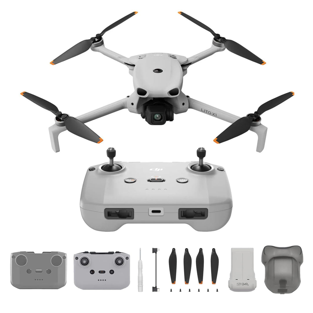 DJI Lito X1 Bundle, 4K Kameradrohne, Hinderniserkennung, ActiveTrack, 1/1,3-Zoll-Sensor, Geeignet, L