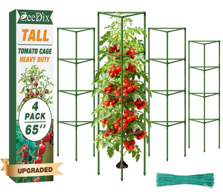 ZeeDix Tomaten Rankhilfe 4 Stück,165cm Stabile Pflanzen Rankhilfe 4 165cm, 4 165cm