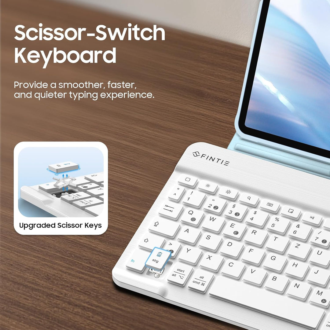 Fintie Tastatur Hülle für iPad Air 5 2022 / iPad Air 4 2020 10.9 Zoll, Schutzhülle mit TPU Rückschal