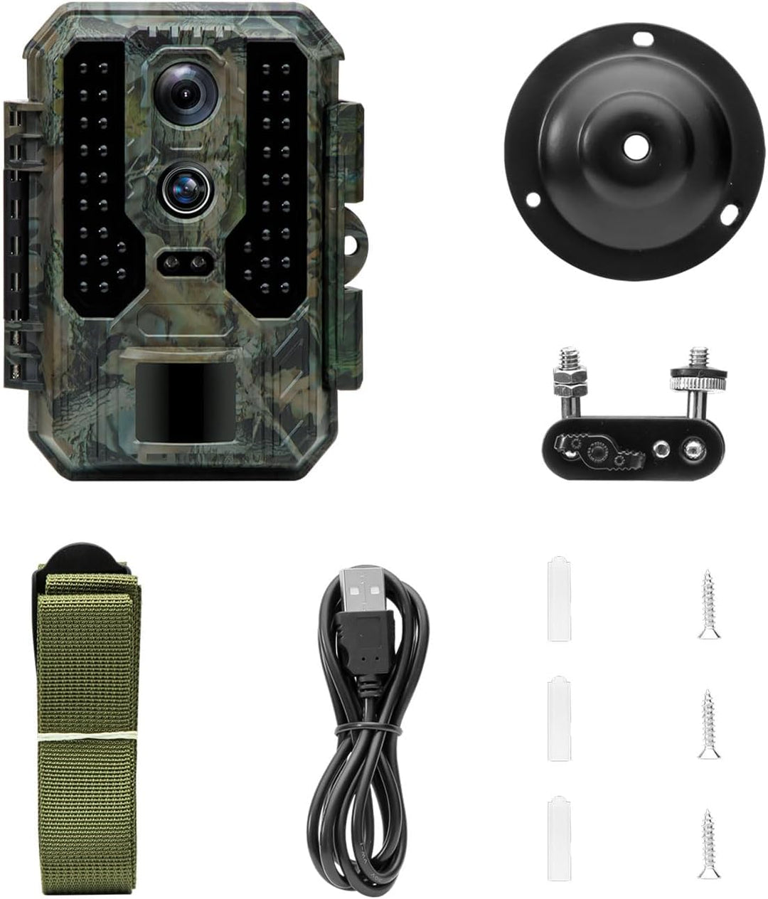 Profi 4K-Wildkamera mit IR-Nachtsicht-, Zeitraffer- & Timerfunktion, PIR Sensor, Dual Lens, Mikrofon