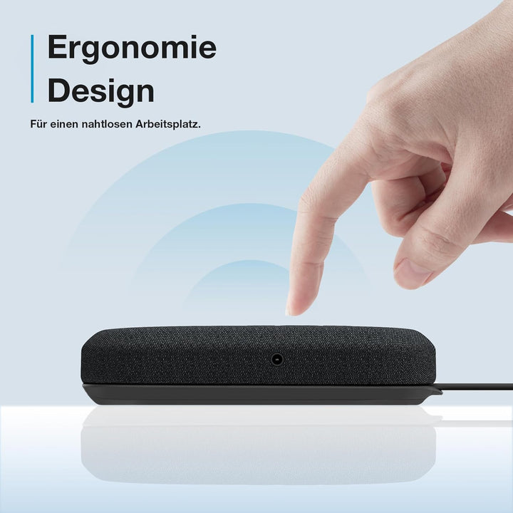USB Konferenzlautsprecher mit Mikrofon für Home Office-Anrufe, Konferenzmikrofon mit Smarter Stimmfi