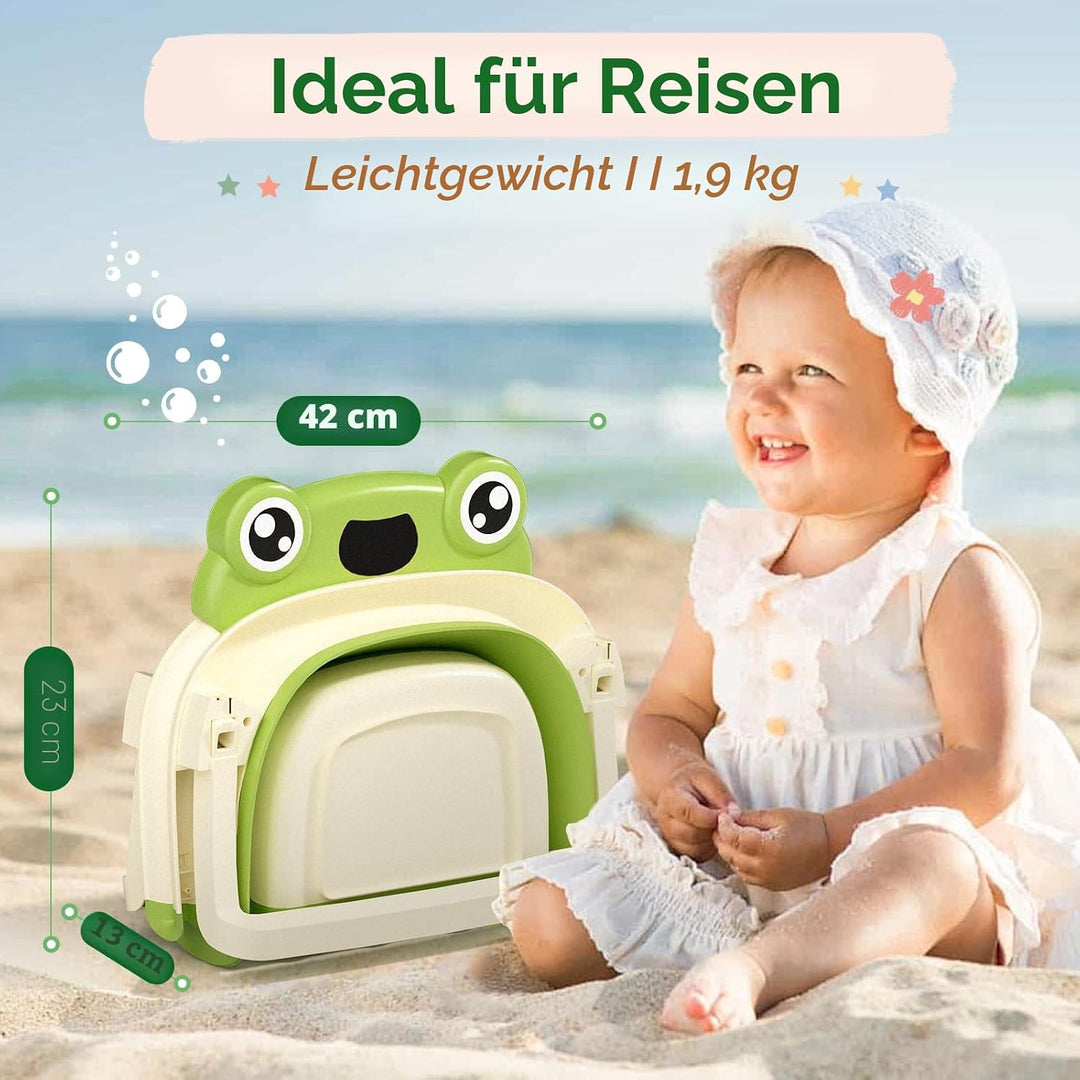 COOSEYA Baby Badewanne für 0-18 Monate, Faltbare Babywanne mit Babybadewanne Stützkissen, Portable B