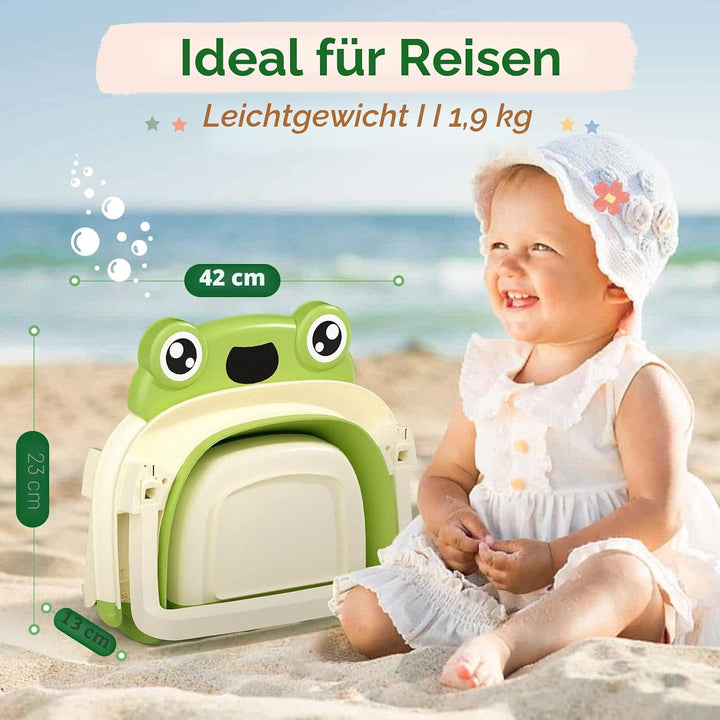 COOSEYA Baby Badewanne für 0-18 Monate, Faltbare Babywanne mit Babybadewanne Stützkissen, Portable B