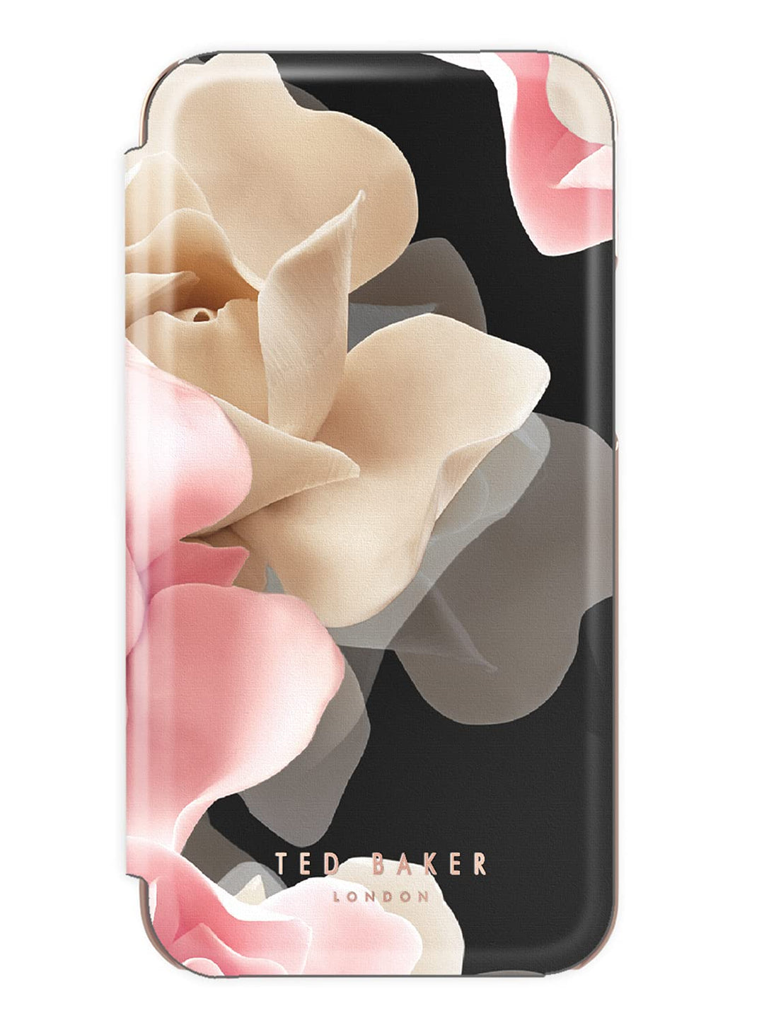 Ted Baker Mirror Folio Schutzhülle für iPhone 13, Porzellan, Rosa (Schwarz), iPhone 13