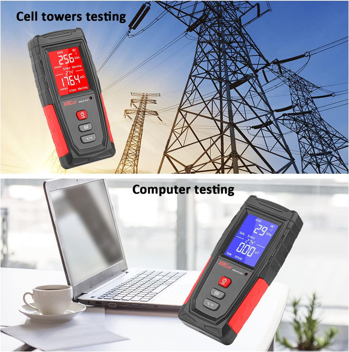 EMF Messgerät, XRCLIF Digitaler Elektromagnetischer Strahlungsdetektor, Handheld EMF Tester für Zuha