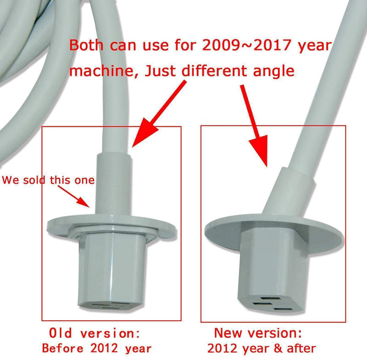 Rhinenet Ersatzkabel Kompatibel für Apple iMac G5 20" 21,5' 24" 27" 622-0153 EU 1.8m Kabel