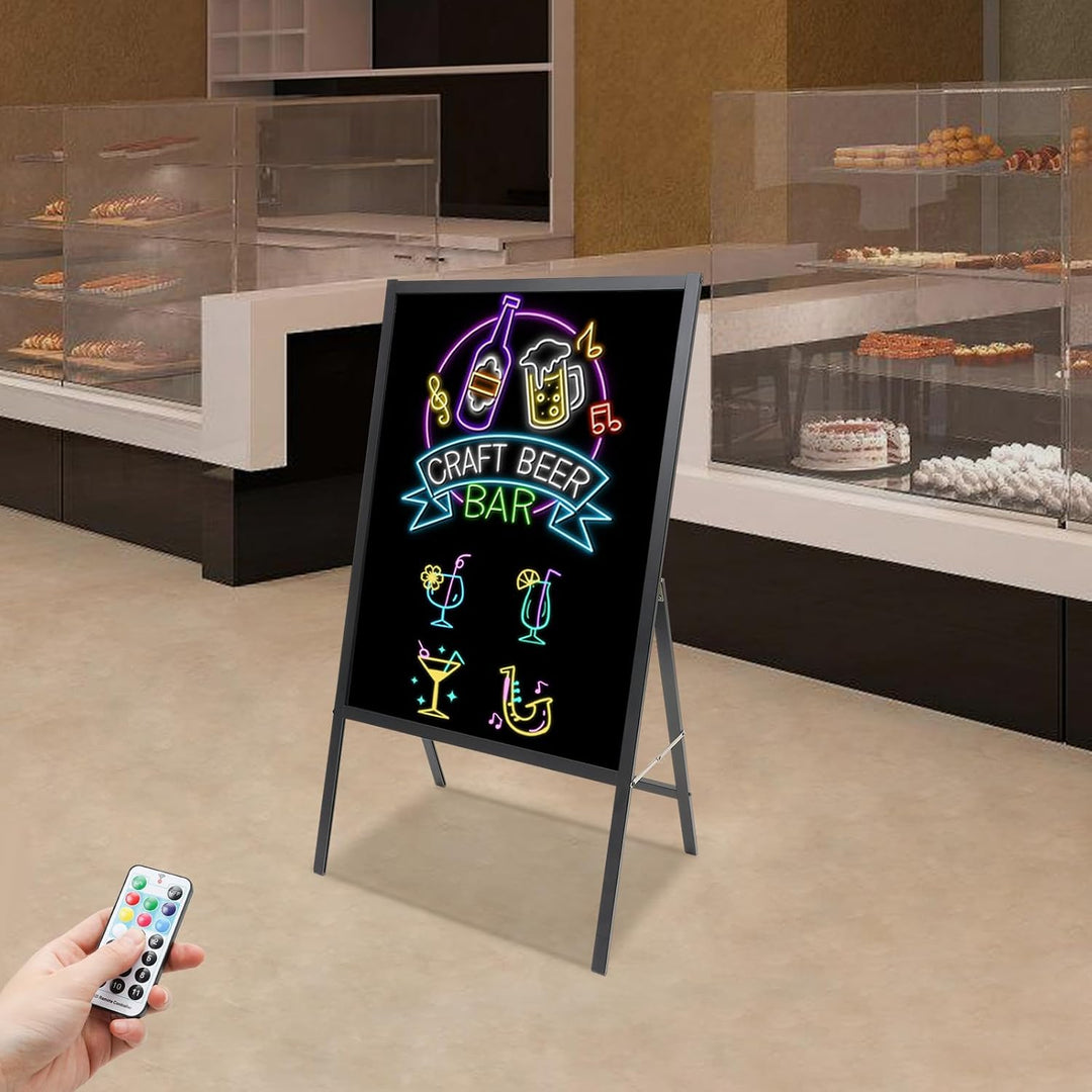 LED-Highlights LED Schreibtafel Writingboard Tafel Werbetafel Leuchttafel Werbeschild mit 8 Neon Sti