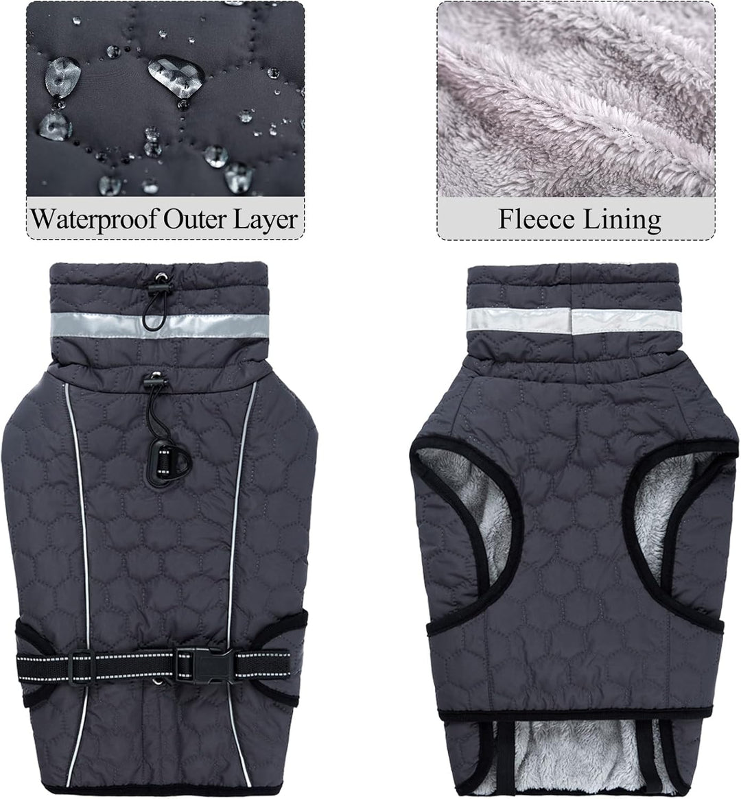 Hundejacke Winter Mantel Hund Wasserdicht Regen Hundemantel Warm Reflektierend Wintermantel Hund Fle