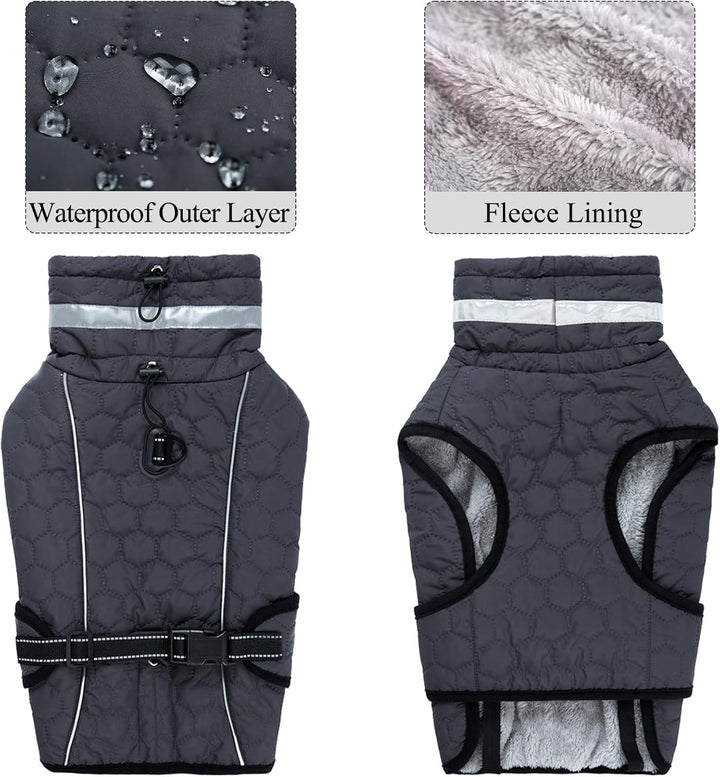 Hundejacke Winter Mantel Hund Wasserdicht Regen Hundemantel Warm Reflektierend Wintermantel Hund Fle