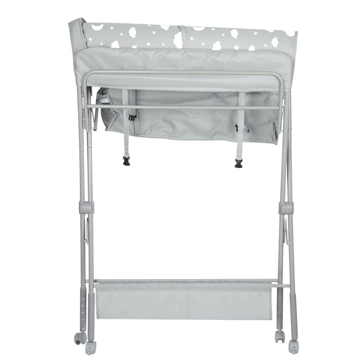 mobiler Wickeltisch mit Wickelaufsatz, Wickelkommode klappbar höhenverstellbar, Wickelkombi mit Sich