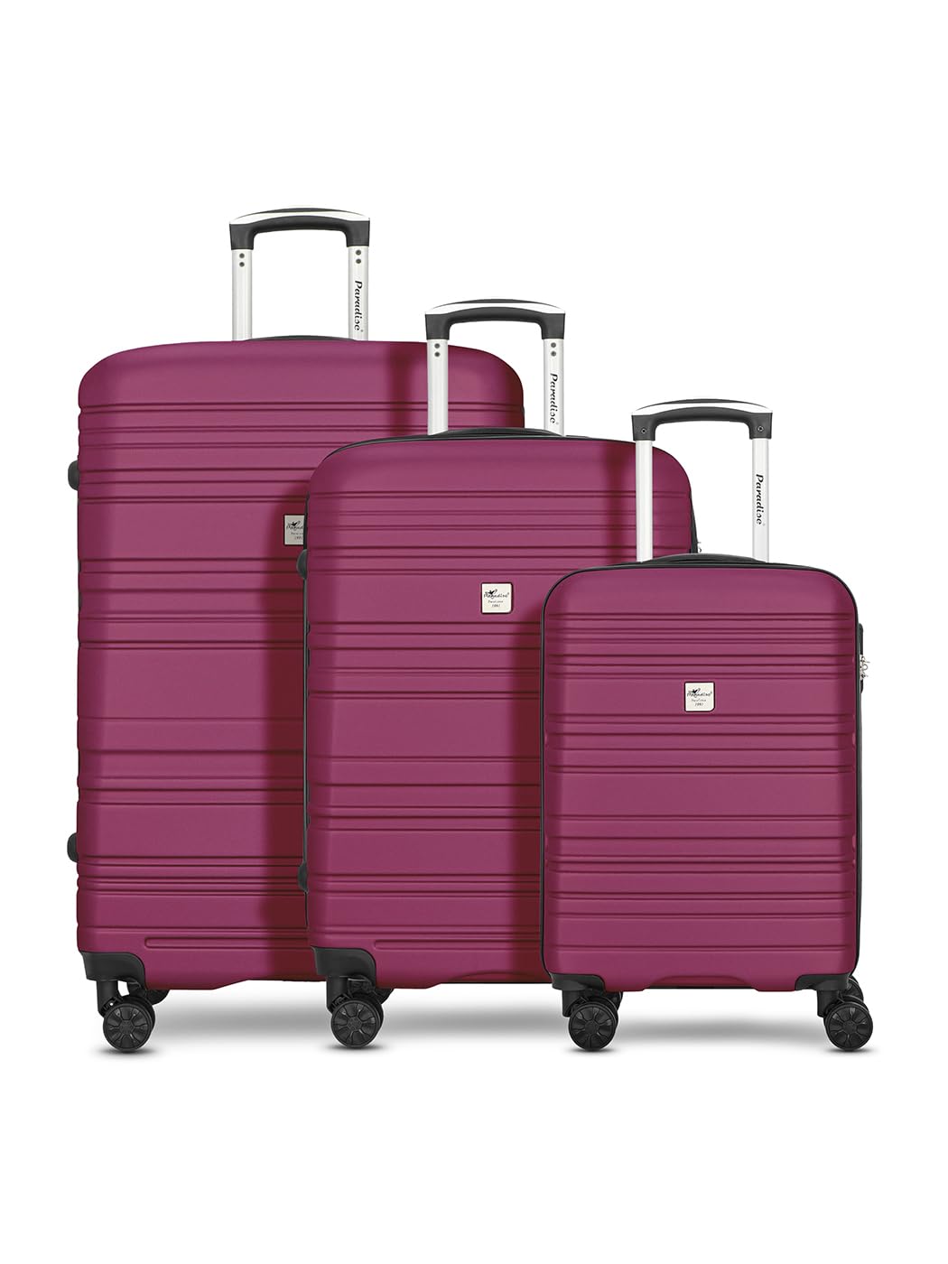 CHECK.IN Paradise Kofferset - 3-teilig | Koffer gross und Handgepäck-Trolley aus ABS-Material mit Za