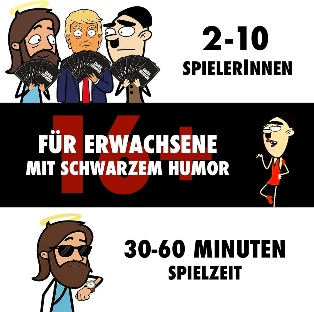 Wer lacht, verliert! Dark Humor Kartenspiel jenseits von Gut und Böse für Fans von schwarzem Humor,
