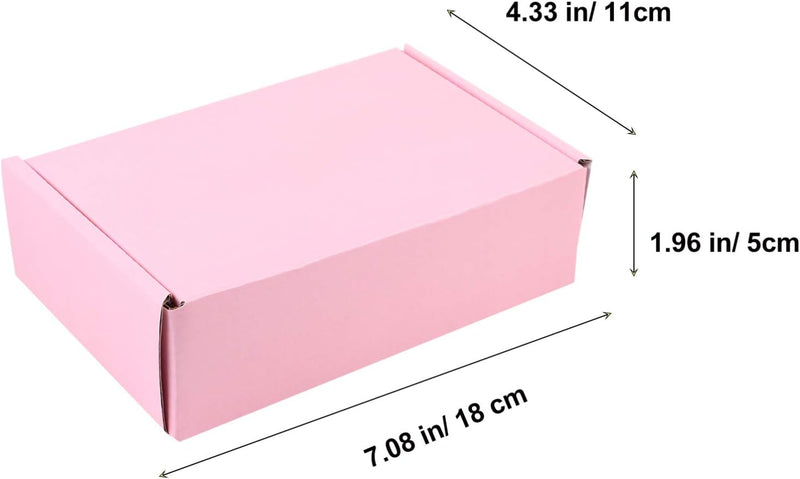 TOYANDONA 10 Stück Rosa Wellpappe Mailer Karton Versandkartons 180X110x50mm Kleine Verpackung Umzugs