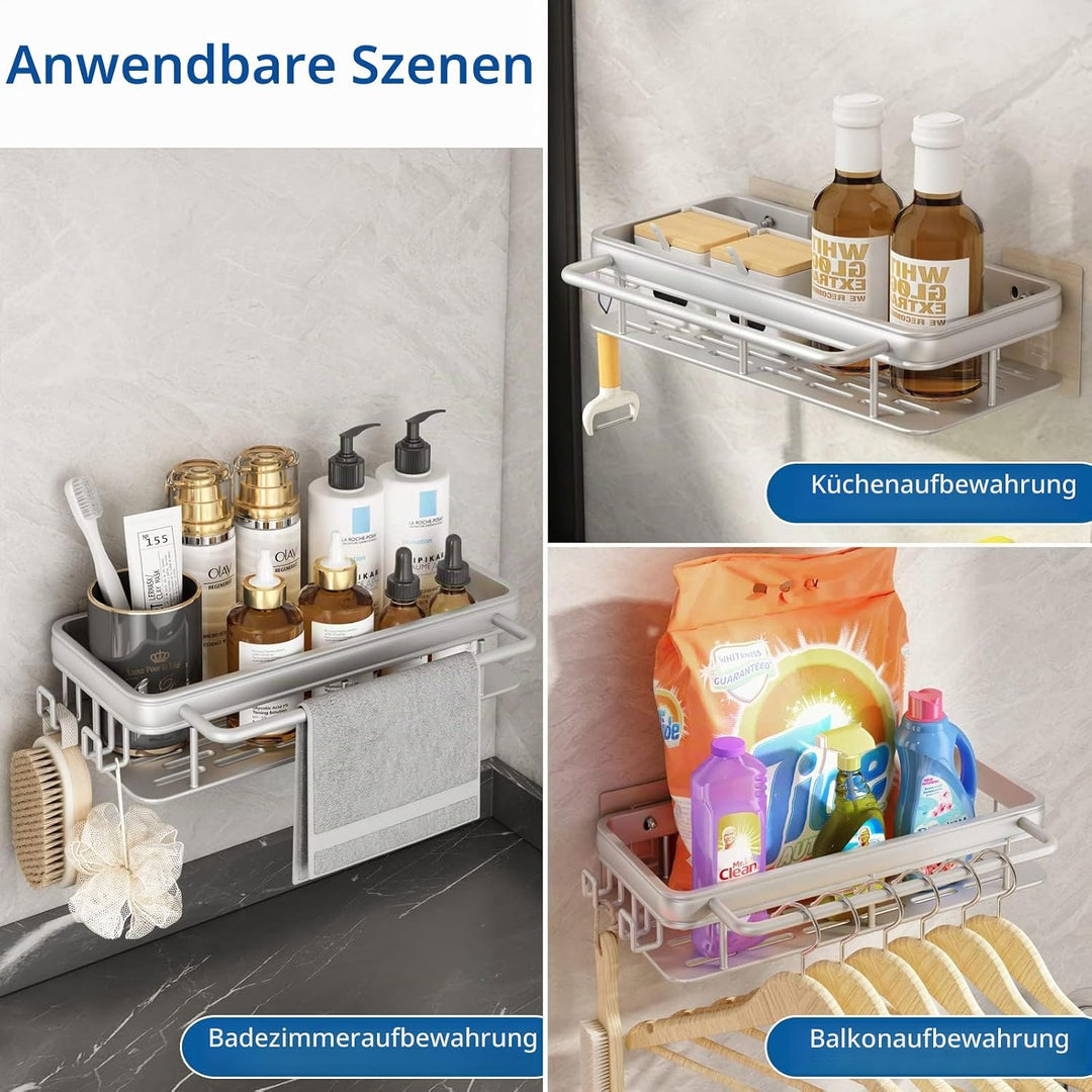 FOXWHALE Spülbecken Organizer,Haken Waschbecken Organizer Wand Hängend Ohne Bohren Selbstklebend Bad