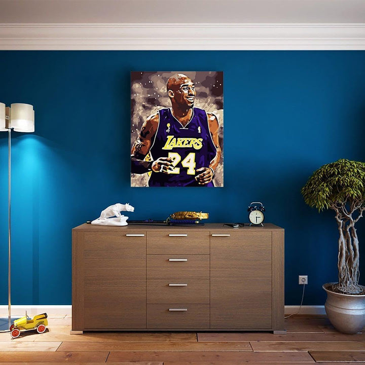 ARTNAPI Malen nach Zahlen Erwachsene mit Rahmen | DIY Handgemalt | Kobe Bryant Basketball | Kit für