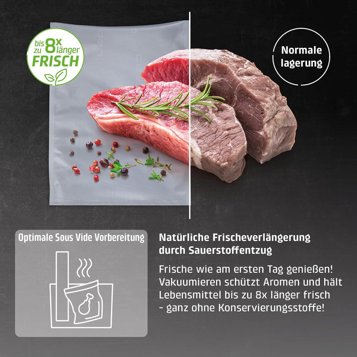 CASO VRH 800 Advanced Pro Vakuumierer – Flüssigkeiten vakuumieren, 20 l/min Doppelkolbenpumpe, -0,9