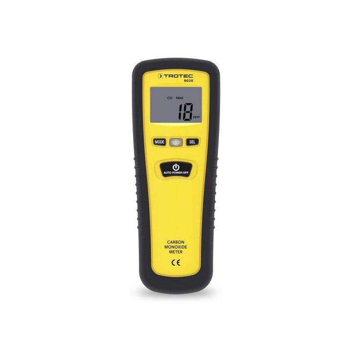 TROTEC BG20 Kohlenmonoxid-Messgerät Melder CO-Konzentrationen messen Messbereich 0 ppm bis 1.000 ppm