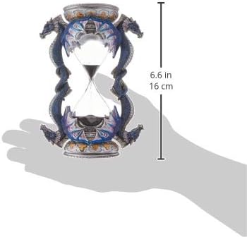 Design Toscano Todestürdrache Gothic-Deko Sanduhrstatue, Polyresin, vollfarbe, 15 cm Single Hourglas