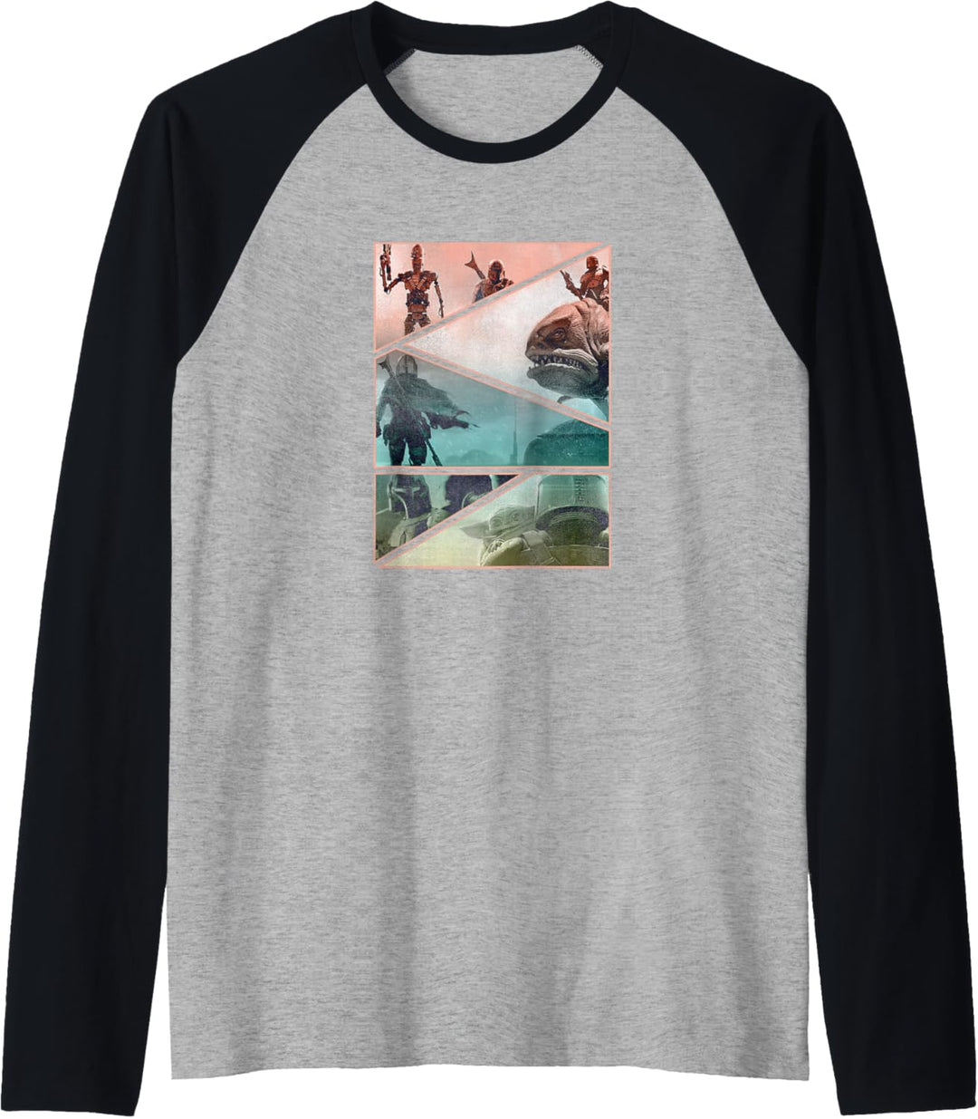 Star Wars Mandalorian Panel Slice Raglan