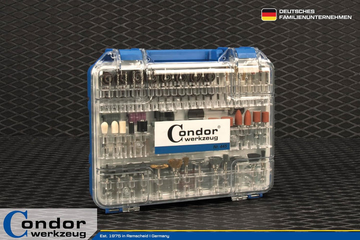 Condor Werkzeug 445 | Feinbohrer-Satz Multifunktionswerkzeug Zubehör Set | 313-tlg. | zum Fräsen, Sc