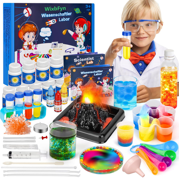 56 Experimentierset für Kinder - Schul-Labor-Experimentierkästen, Bildungsspielzeug für Jungen und M