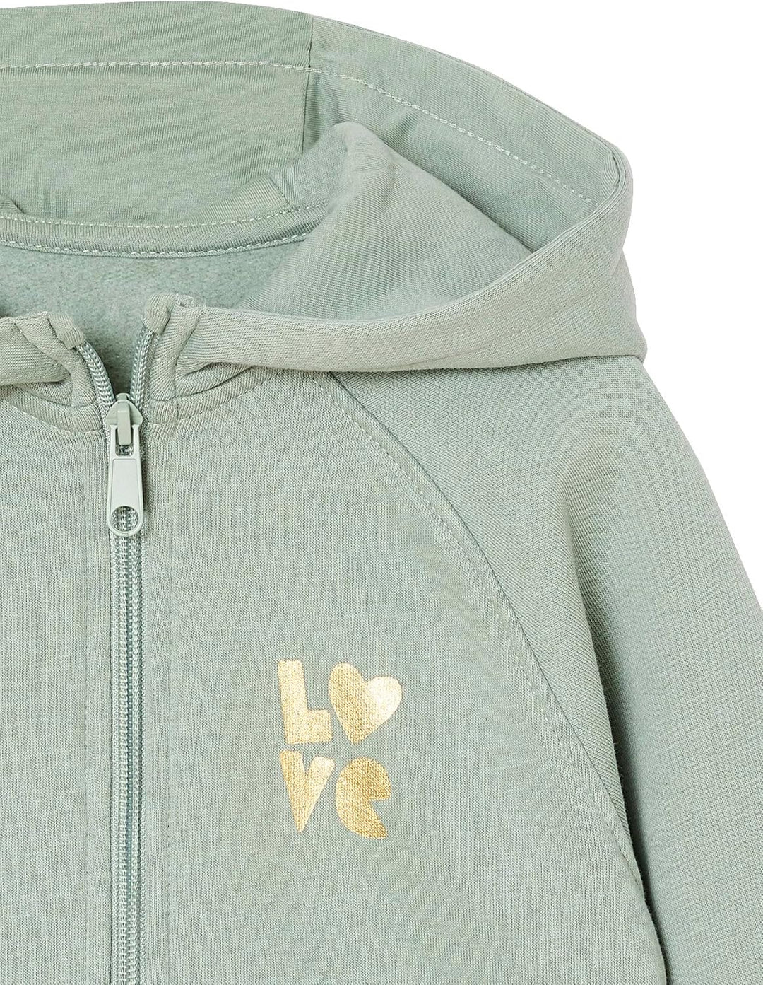 Vertbaudet Mädchen Kapuzensweatjacke für Sport und Freizeit mit Recycling-Polyester Vert 92-98, Vert