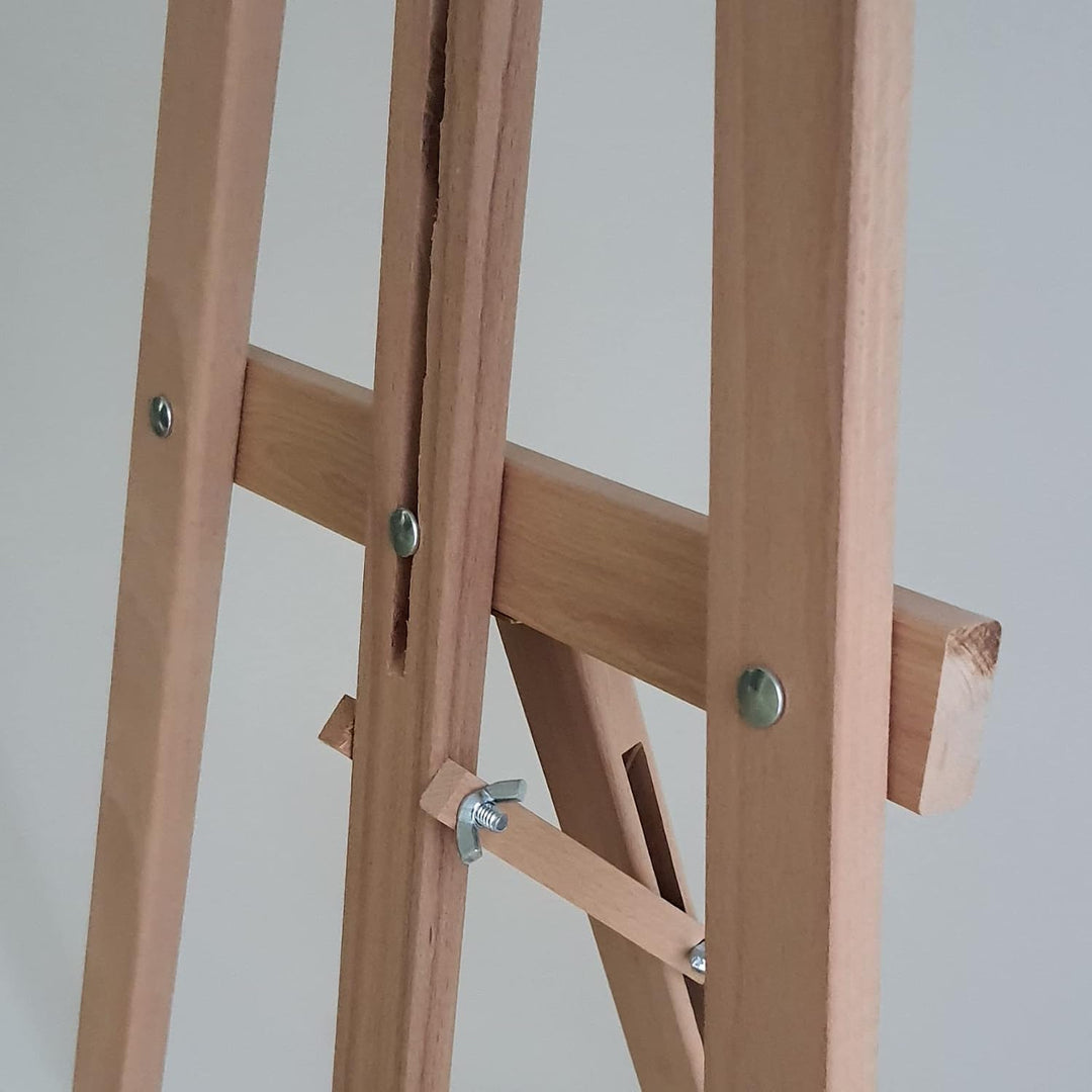 XXL Holz-Staffelei Gross 170 cm aus Buchenholz für Kunstmalerei, Ausstellung, Aussenwerbung. Geeigne