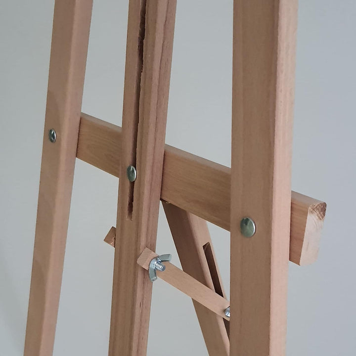 XXL Holz-Staffelei Gross 170 cm aus Buchenholz für Kunstmalerei, Ausstellung, Aussenwerbung. Geeigne