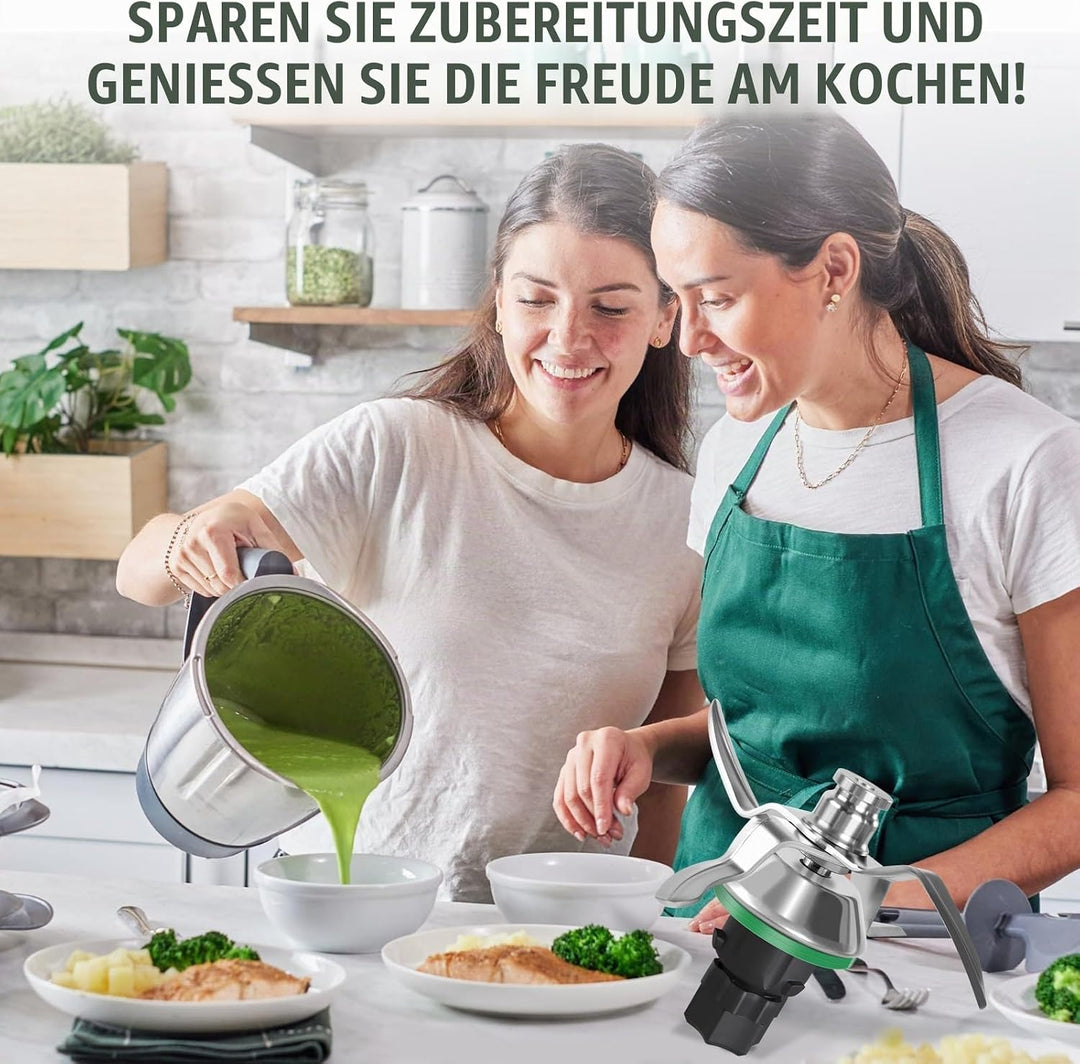 Messer für Vorwerk Thermomix TM5/TM6 - Mixmesser aus Edelstahl mit Dichtring, Zubehör &amp; Ersatzteile