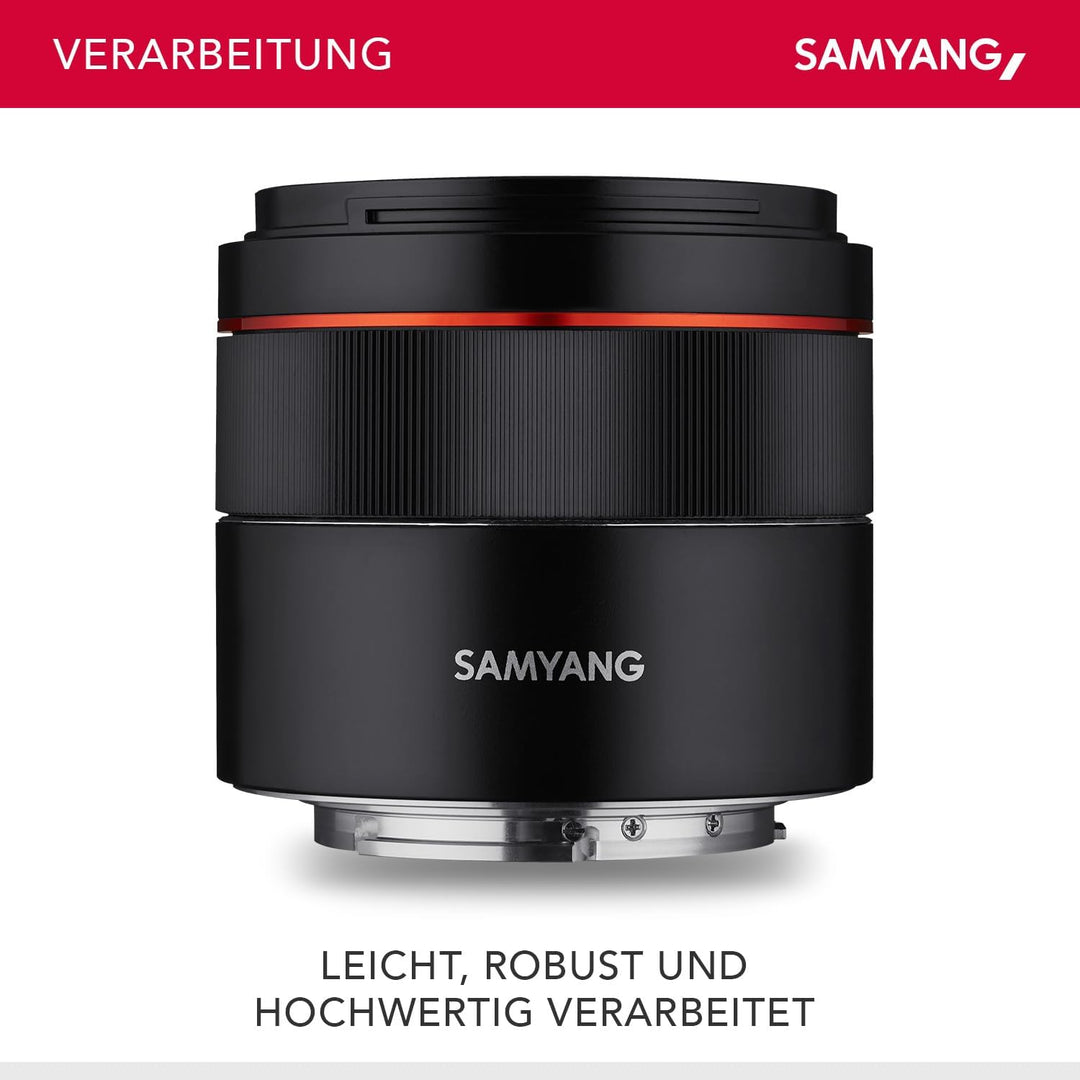 Samyang AF 45 mm F1.8 für Sony FE (Tiny but Premium) - Vollformat und APS-C Festbrennweite Autofokus
