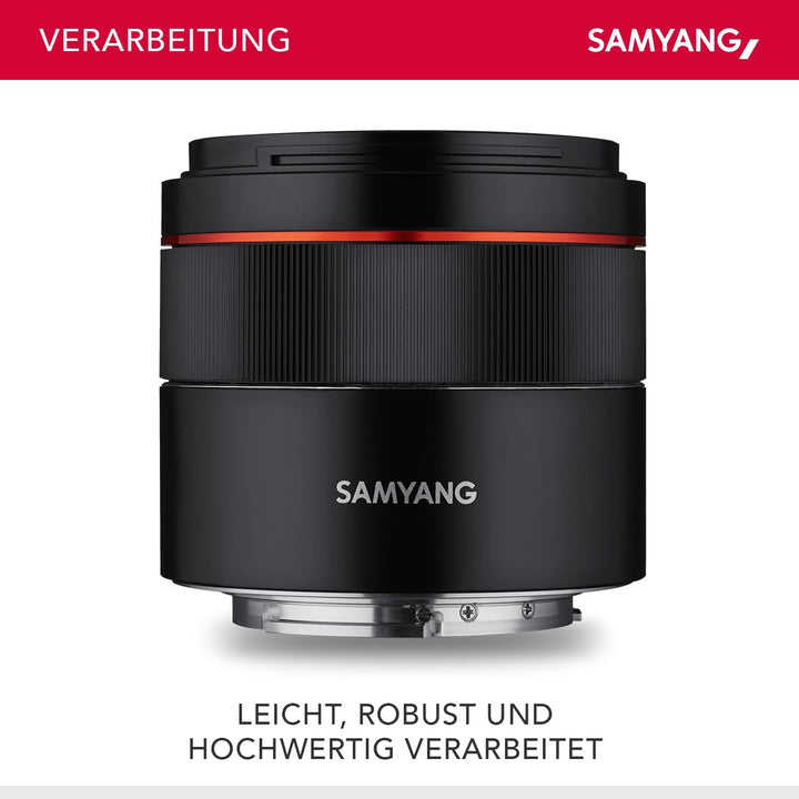 Samyang AF 45 mm F1.8 für Sony FE (Tiny but Premium) - Vollformat und APS-C Festbrennweite Autofokus