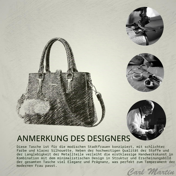 Nicole&Doris Neue PU-Leder beiläufige Art und Weise Handtasche Schultertasche Messenger Bag Rot, Rot