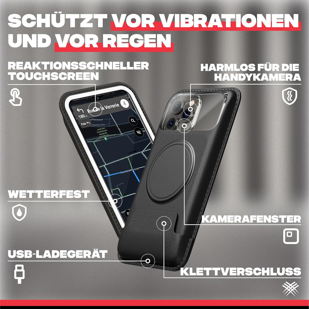 Shapeheart französische Innovation, magnetische Motorrad-Telefonhalterung Pro mit Gelenkarm und abne