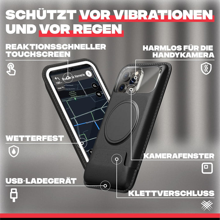 Shapeheart französische Innovation, magnetische Motorrad-Telefonhalterung Pro mit Gelenkarm und abne