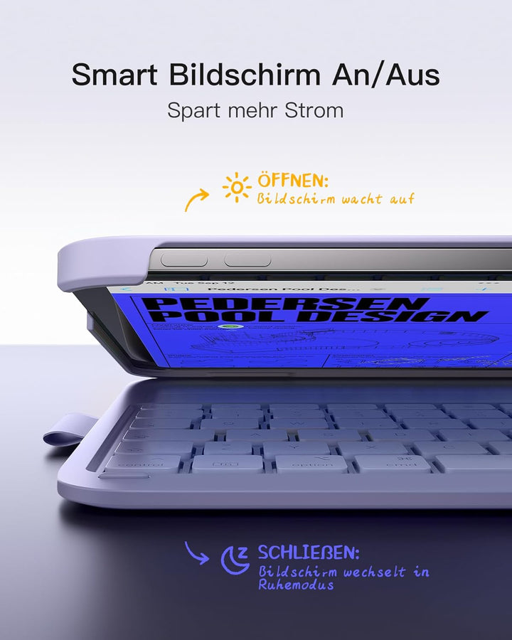 Inateck iPad 10 Generation Hülle mit Tastatur, für iPad 11 Gen. A16 2025 11 Zoll, Air 11 Zoll M3/M2