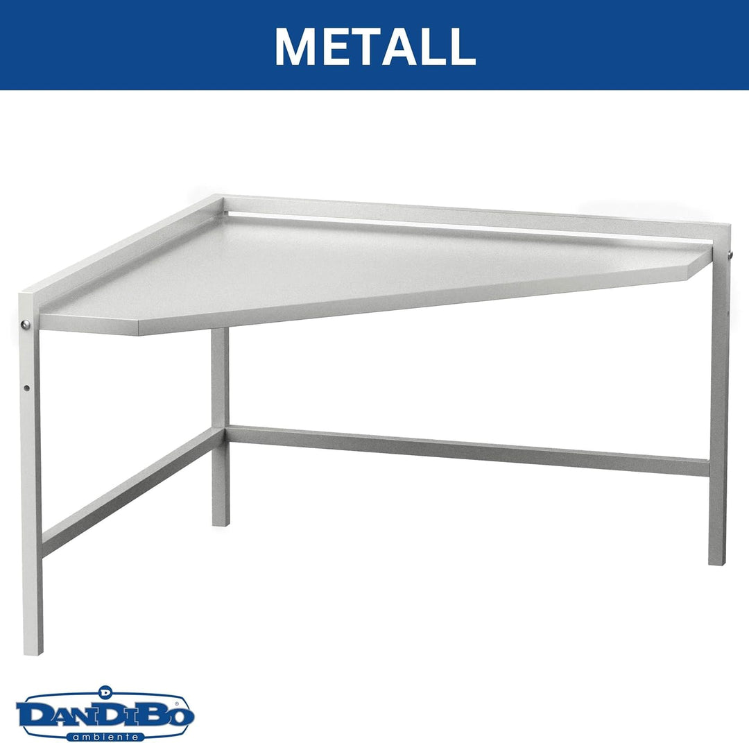 DanDiBo Eckregal Küche Arbeitsplatte Küchenregal 72x72 cm Mikrowellenregal Weiss 2 Stufig 96689 Mikr