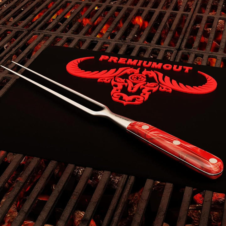 Giesser seit 1776 - Made in Germany - Tranchiergabel 21 cm Red Diamond, PremiumCut Fork No 1, Fleisc