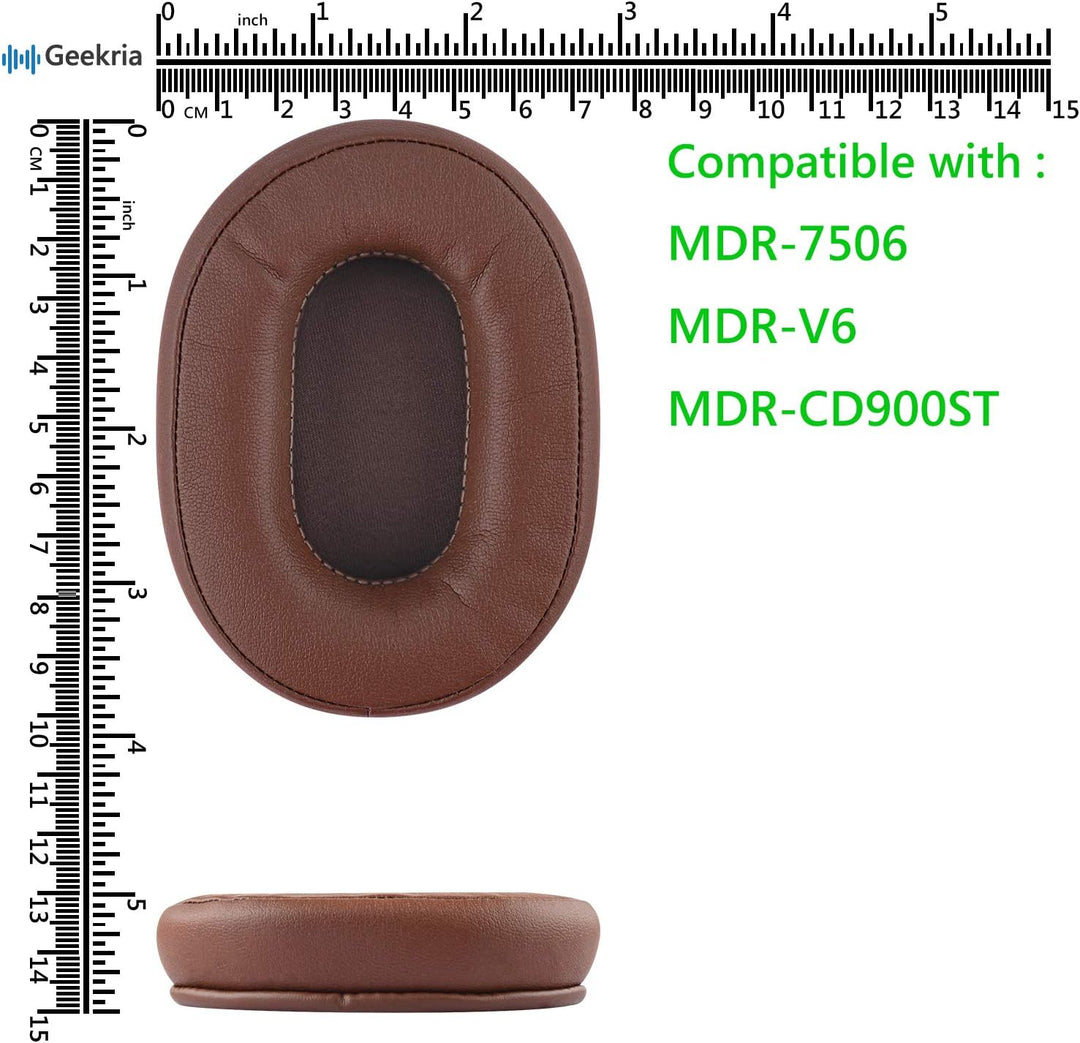 Geekria Earpads for Sony MDR-7506, MDR-V6, MDR-CD900ST Headphones Replacement Ear Pad/Ear Cushion/Ea