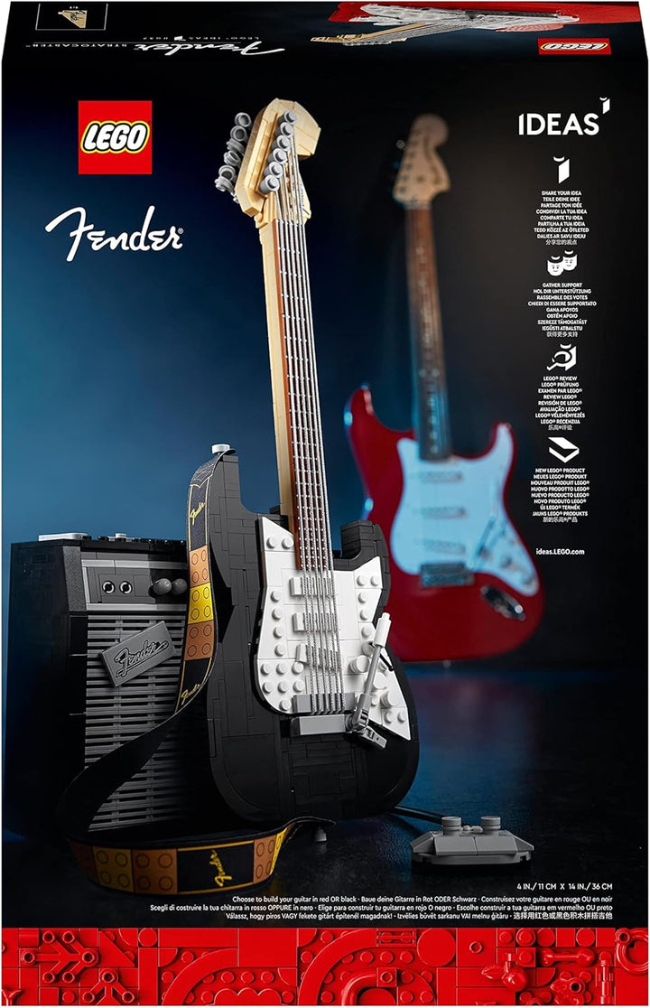 LEGO Ideas Fender Stratocaster, DIY-Gitarren-Kit, Modell-Musikinstrument für Jugendliche und Erwachs