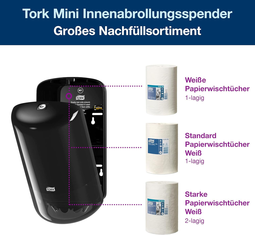 Tork 558008 Mini Innenabrollungsspender für M1 Papierwischtücher im Elevation Design / Wischtuchspen