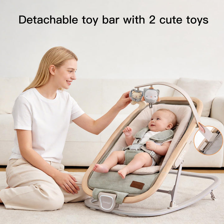 Gromast 2-in-1-Babywippe für Säuglinge, tragbare Babywippe mit 3 Liegepositionen und Reisetasche – G