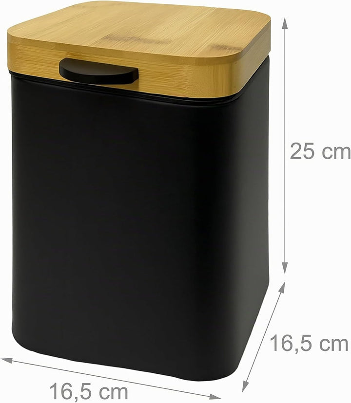 Relaxdays Kosmetikeimer Wandmontage, 3 l, Absenkautomatik, Inneneimer, Metall, Badezimmer Mülleimer