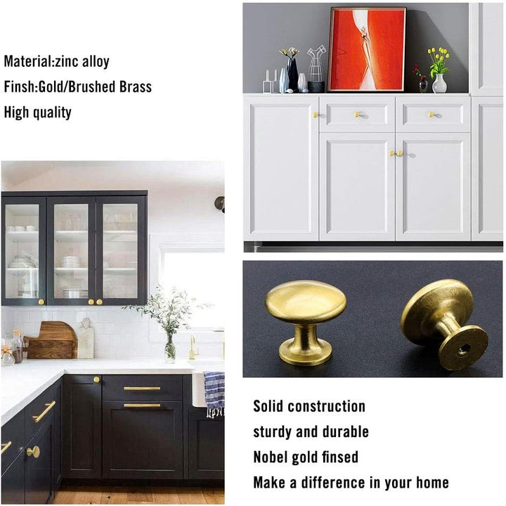 LONTAN 20 Stück Möbelknöpfe Gold Küchenknöpfe Schrankknöpfe Türknopf Gold Schrankknöpfe Vintage Schu