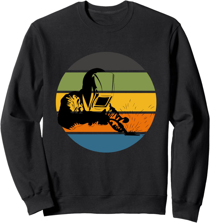Schweisserschweissen Retro Sonnenuntergang Geschenk Sweatshirt