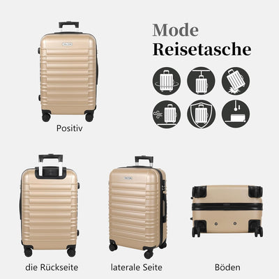 MoFut Koffer, Handgepäck Koffer, Hartschalenkoffer Trolley Rollkoffer Suitcase, Reisekoffer mit Roll