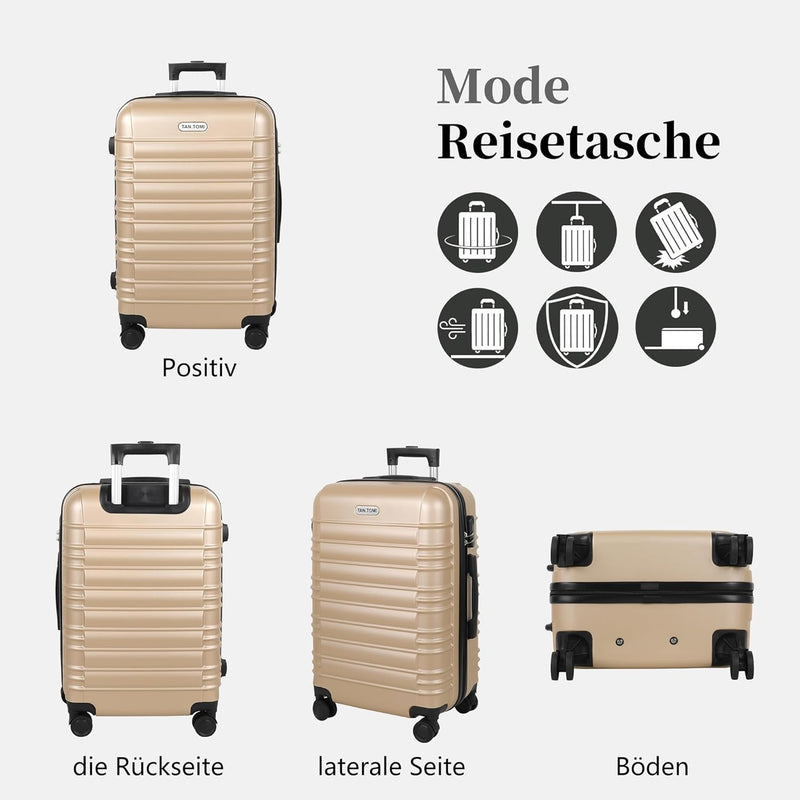 MoFut Koffer, Handgepäck Koffer, Hartschalenkoffer Trolley Rollkoffer Suitcase, Reisekoffer mit Roll